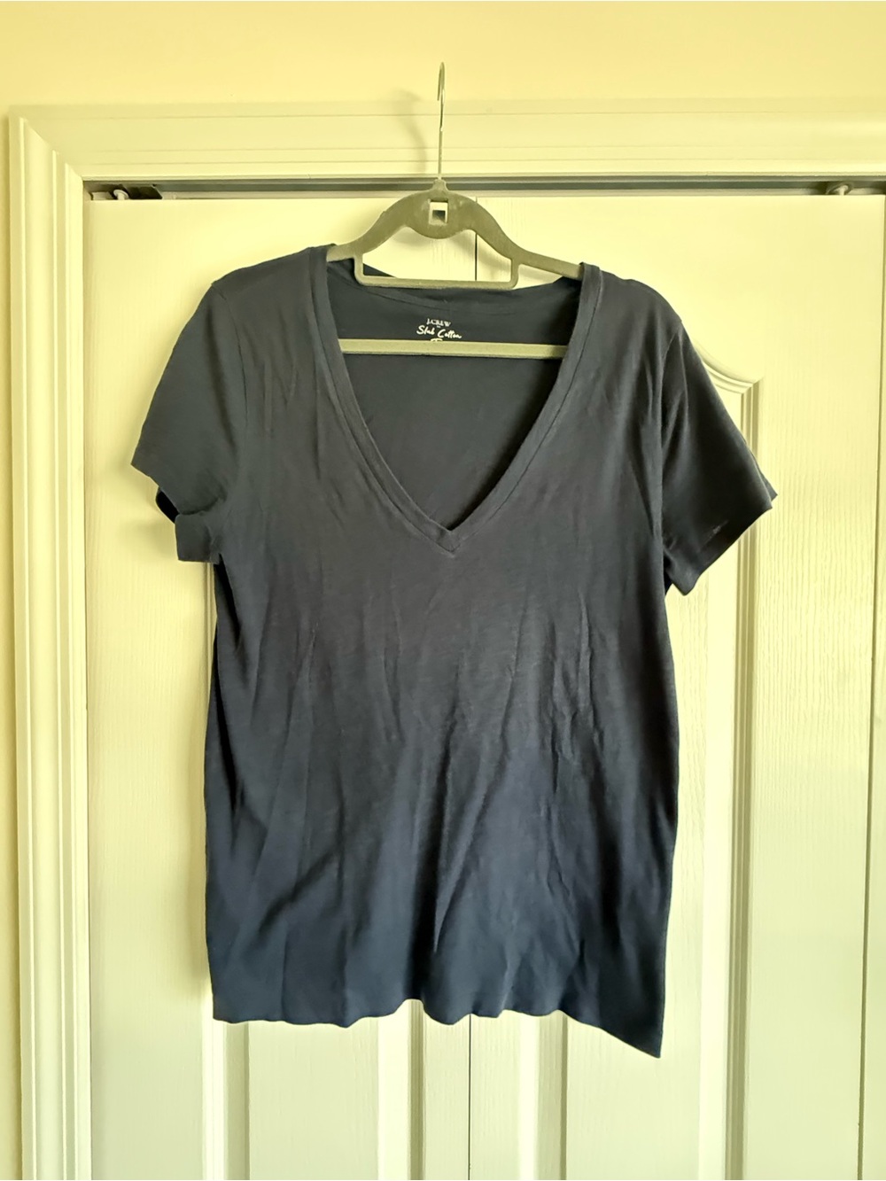 J. Crew Women's V-Neck Short Sleeve Tee - Slate Blue